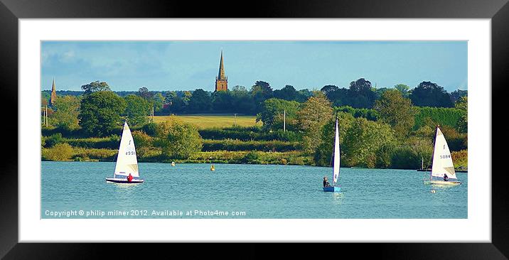 Sailing On The Lake Framed Mounted Print by philip milner