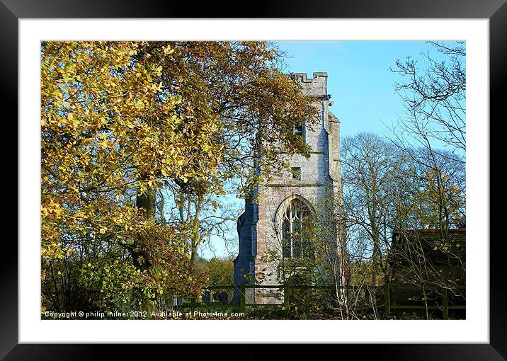 Siant Michaels Church Tower Framed Mounted Print by philip milner