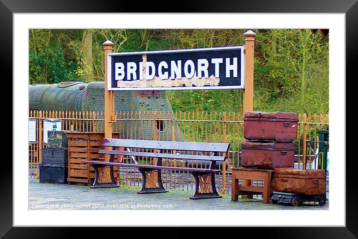 Bridgnorth Railway Platform Framed Mounted Print by philip milner