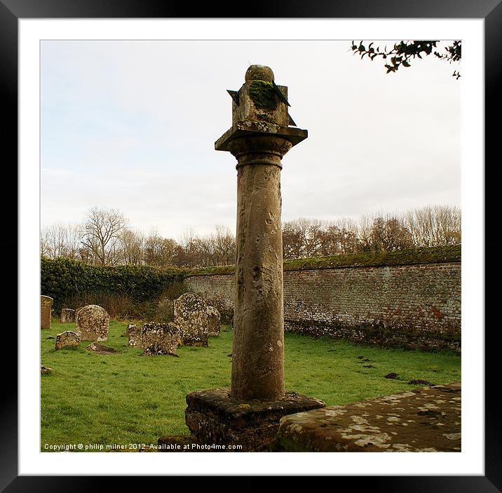 St Peter''s Churchyard Coughton Framed Mounted Print by philip milner