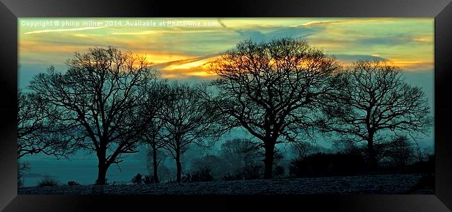 Misty Sunrise 2 Framed Print by philip milner