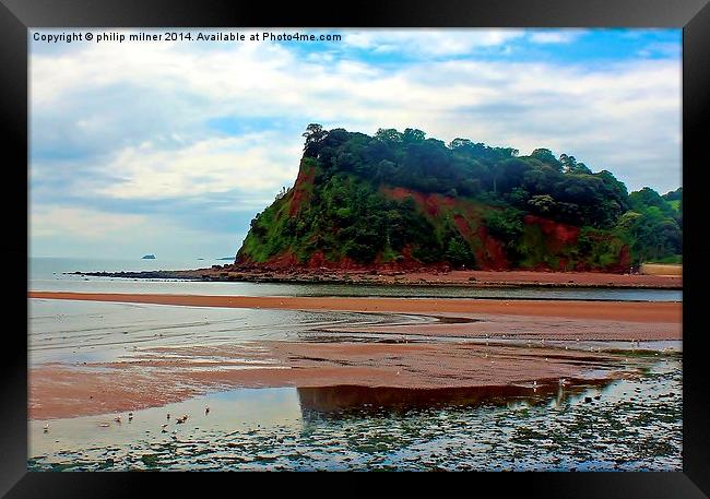 A View From Teignmouth Framed Print by philip milner