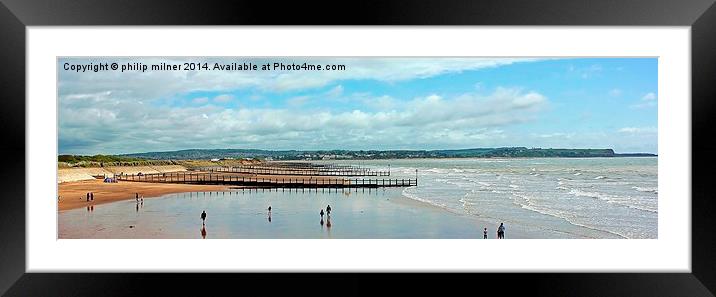 Teighnmouth Beach Framed Mounted Print by philip milner