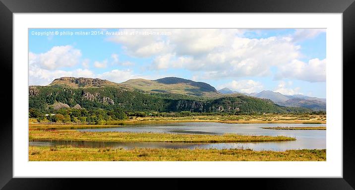  Towards Snowdonia  Framed Mounted Print by philip milner