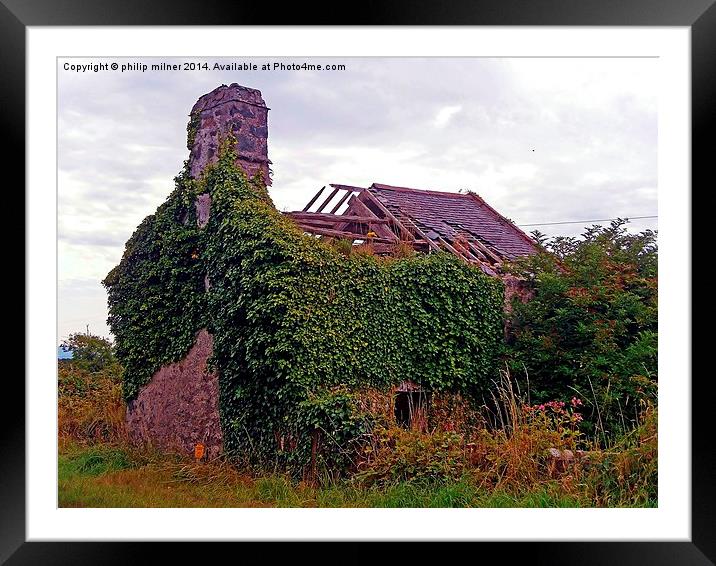  Abandoned Cottage Framed Mounted Print by philip milner