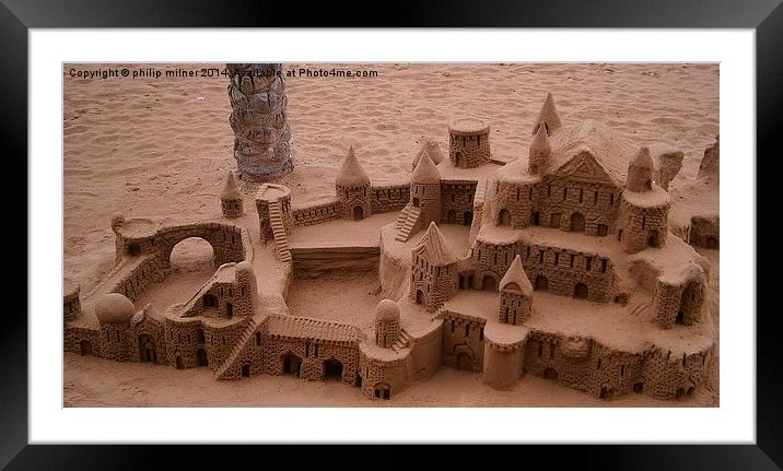  Sand Sculpture Framed Mounted Print by philip milner