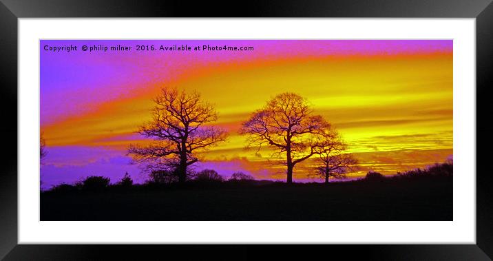 Sunrise In Warwickshire Framed Mounted Print by philip milner