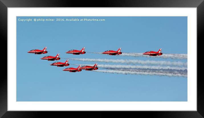 Red Arrows At Great Yarmouth Framed Mounted Print by philip milner