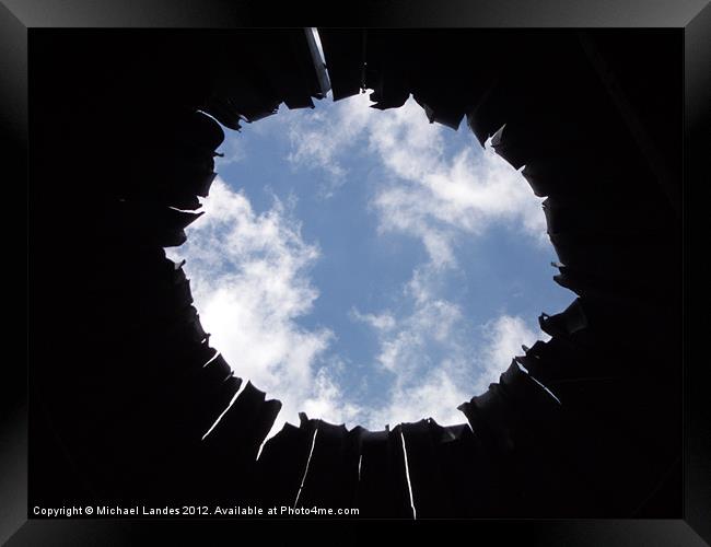 Hole In The Sky Framed Print by Michael Landes