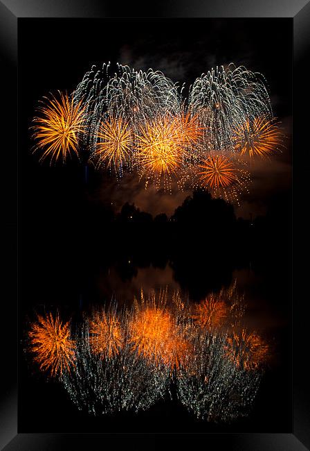 Fireworks Framed Print by Monika Nakládalová