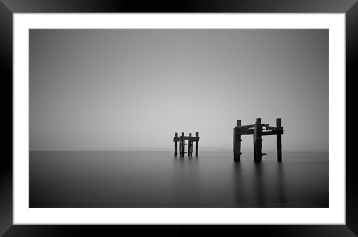 Dolphins in the mist Framed Mounted Print by stuart bennett