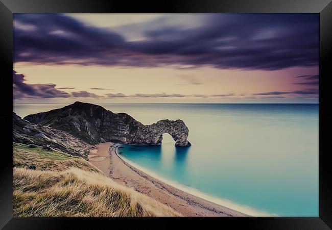 Durdle Door Sunrise II Framed Print by stuart bennett