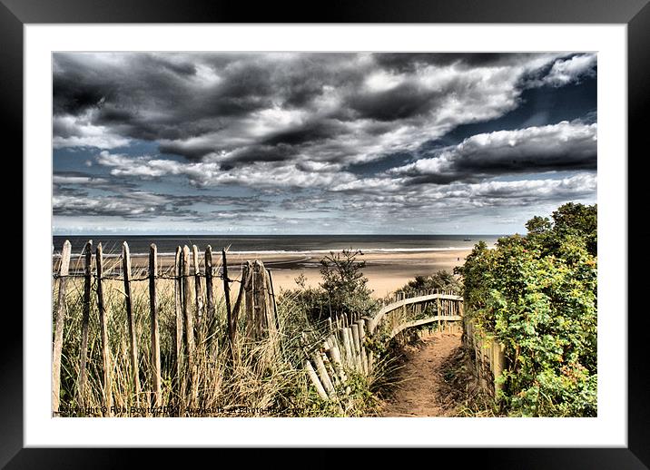 'Coast path' Colour Version. Framed Mounted Print by Rob Booth