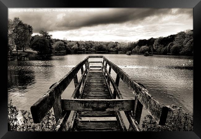 'On Osbourne's Pond' B & W Framed Print by Rob Booth