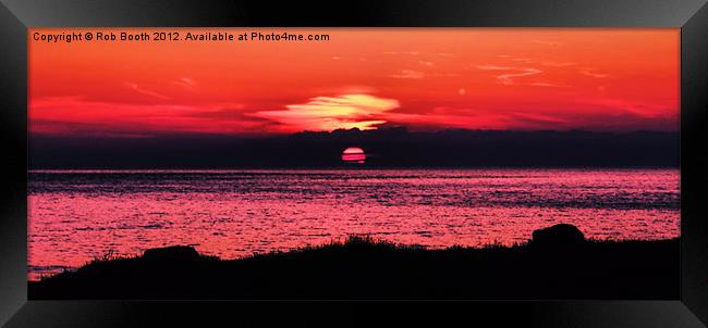 'Fistral Sunset' Framed Print by Rob Booth