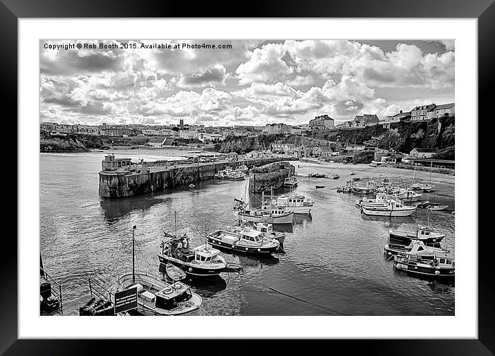  Newquay Harbour Framed Mounted Print by Rob Booth