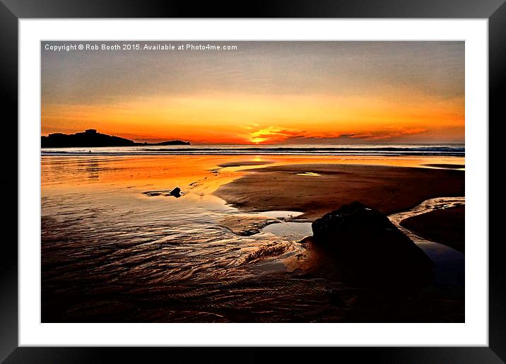  'Sunset Beach' Framed Mounted Print by Rob Booth