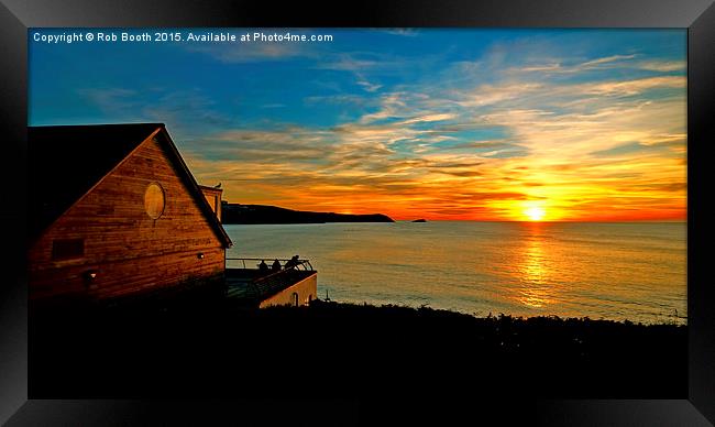  Fistral Sundown Framed Print by Rob Booth
