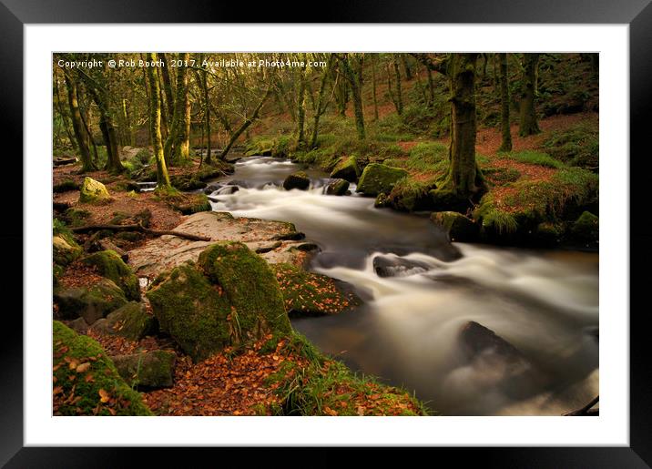 Golitha Falls Framed Mounted Print by Rob Booth