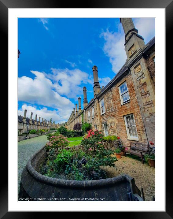 Vicars Close, Wells, Somerset Framed Mounted Print by Shawn Nicholas