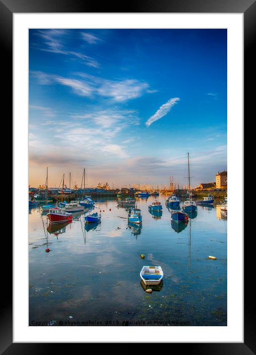 Brixham Harbour, Devon Framed Mounted Print by Shawn Nicholas