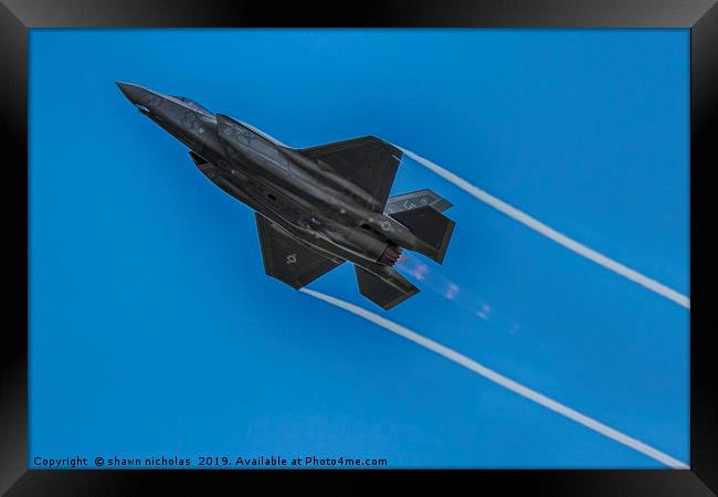 F-35 Lightning 2 Jet Fighter Framed Print by Shawn Nicholas