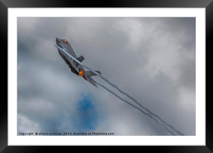 F-35 Lightning 2 Jet Fighter Framed Mounted Print by Shawn Nicholas