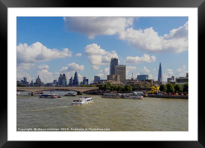 London Skyline Framed Mounted Print by Shawn Nicholas