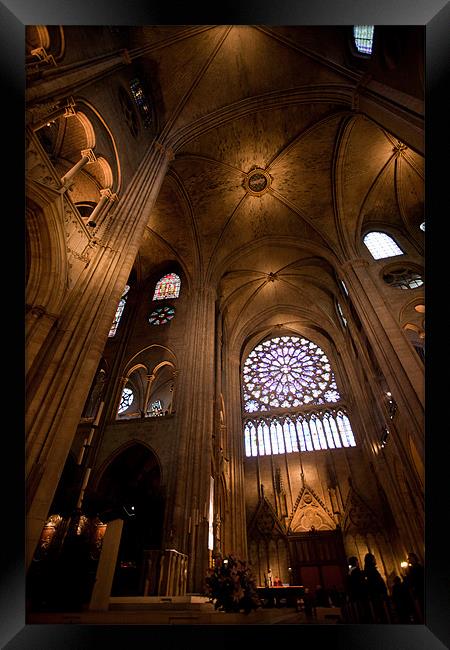 Notre Dame interior Framed Print by Daniel Zrno