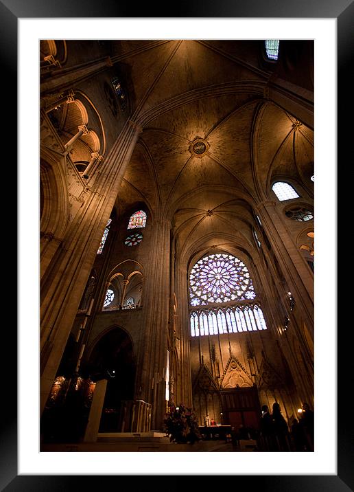 Notre Dame interior Framed Mounted Print by Daniel Zrno