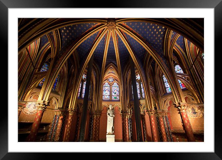 Sainte Chapelle interior Framed Mounted Print by Daniel Zrno