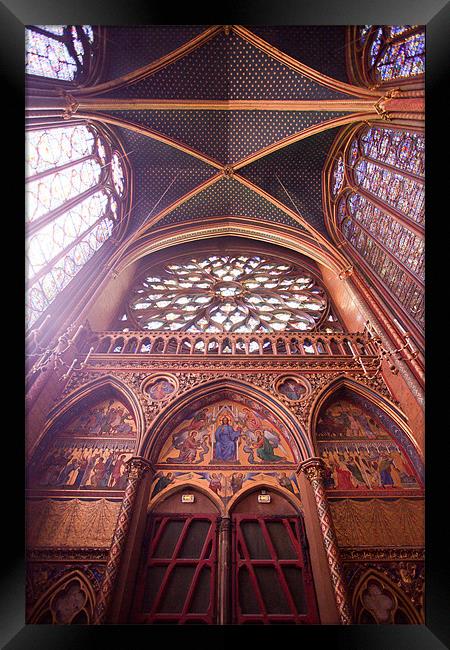 Sainte Chapelle interior Framed Print by Daniel Zrno