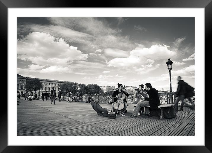 Pont des Arts in Paris Framed Mounted Print by Daniel Zrno