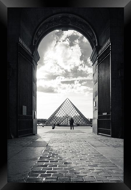 Louvre pyramid Framed Print by Daniel Zrno