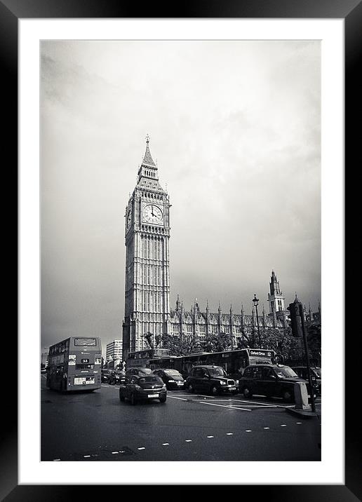 London Big Ben Framed Mounted Print by Daniel Zrno