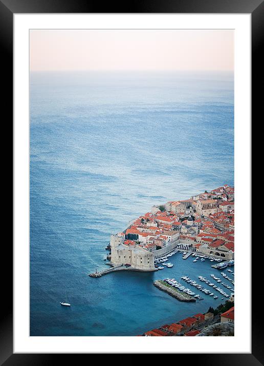 Dubrovnik in waves Framed Mounted Print by Daniel Zrno