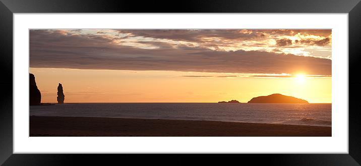 Sandwood Bay at sunset Framed Mounted Print by Craig Howie