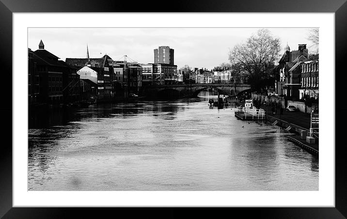View from Ouse Bridge, York Framed Mounted Print by Emma Brocklehurst