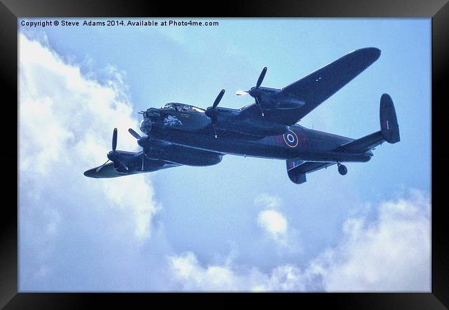 Lancaster Bomber Framed Print by Steve Adams