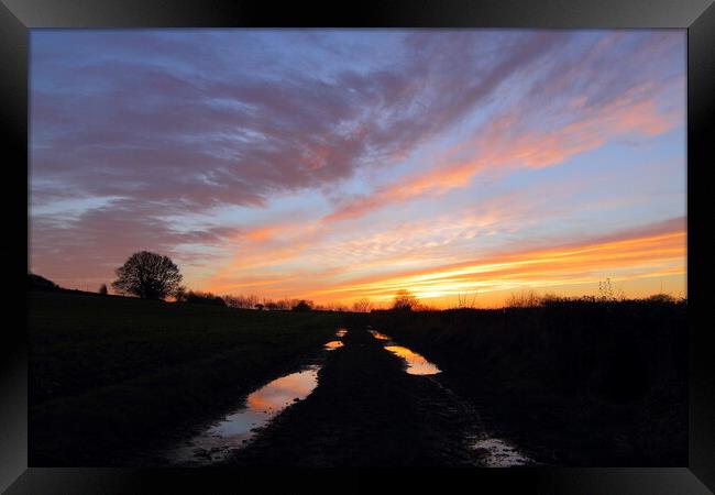 Sunset Framed Print by Steve Adams