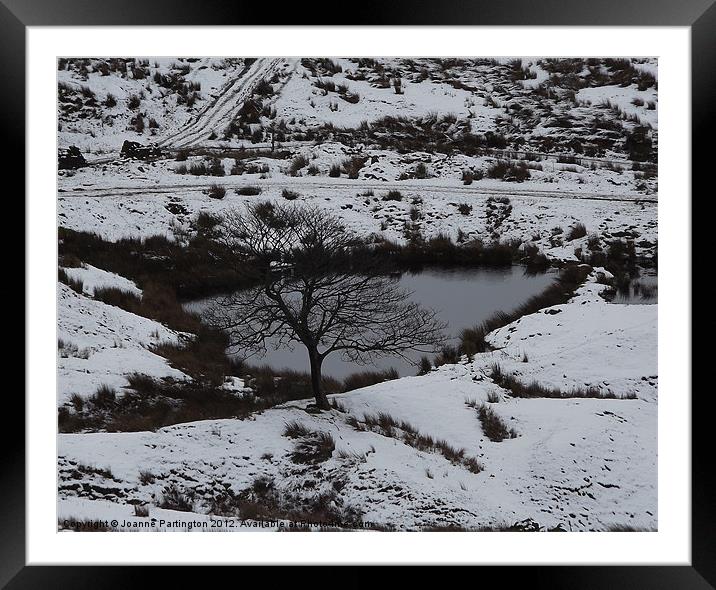 Snowy Lake Framed Mounted Print by Joanne Partington