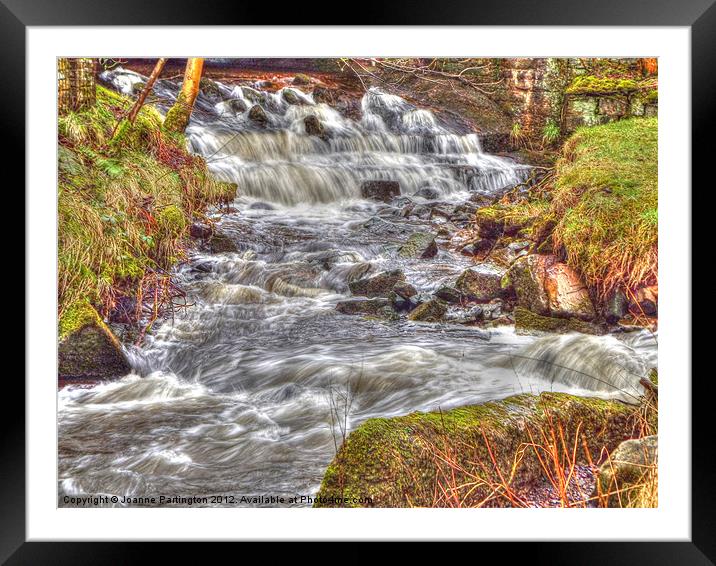 Flowing brook Framed Mounted Print by Joanne Partington