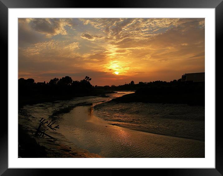 at the end of the day 2 Framed Mounted Print by linda cook