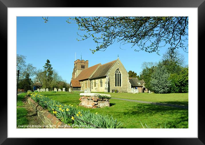 all saints church springfield essex Framed Mounted Print by linda cook