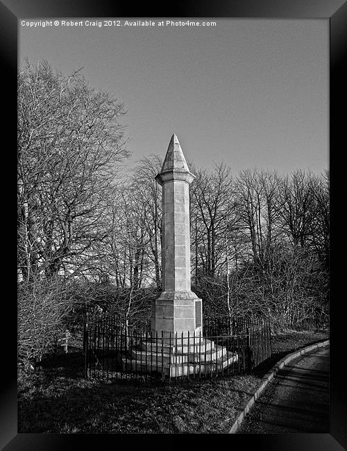 Battle Of Falkirk Monumet Framed Print by Robert Craig