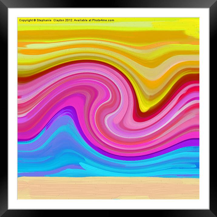 Sunset Swirl Framed Mounted Print by Stephanie Clayton