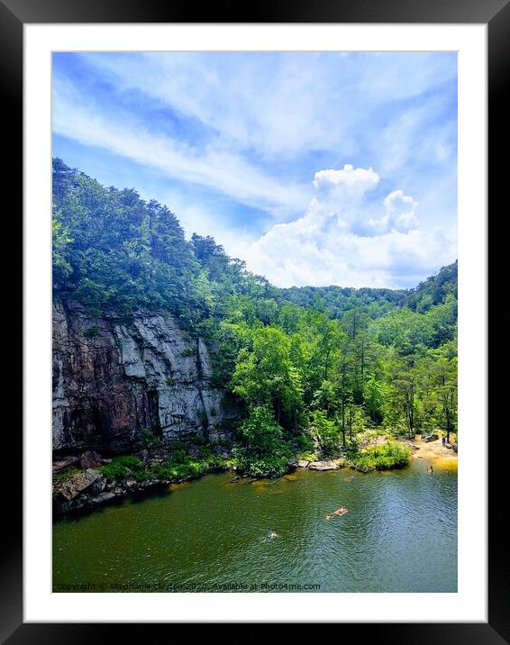 DeSoto Falls Framed Mounted Print by Stephanie Clayton