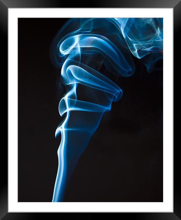 Blue Smoke Framed Mounted Print by Ian Cocklin