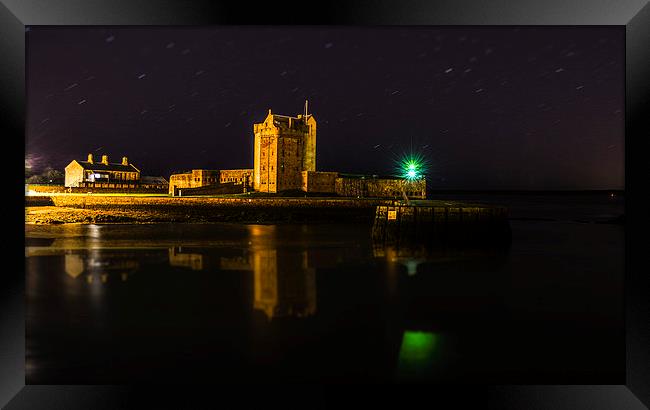Broughty Ferry Castle at Night Framed Print by Lee Black