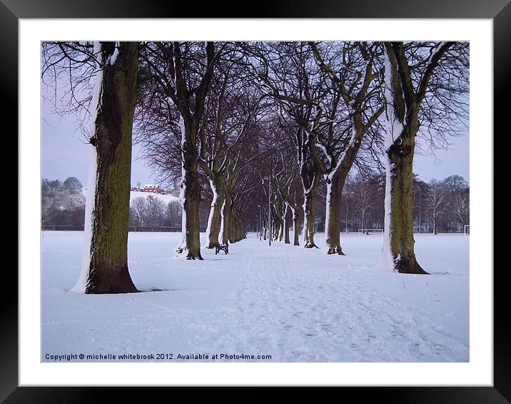 A Walk in the Park Framed Mounted Print by michelle whitebrook